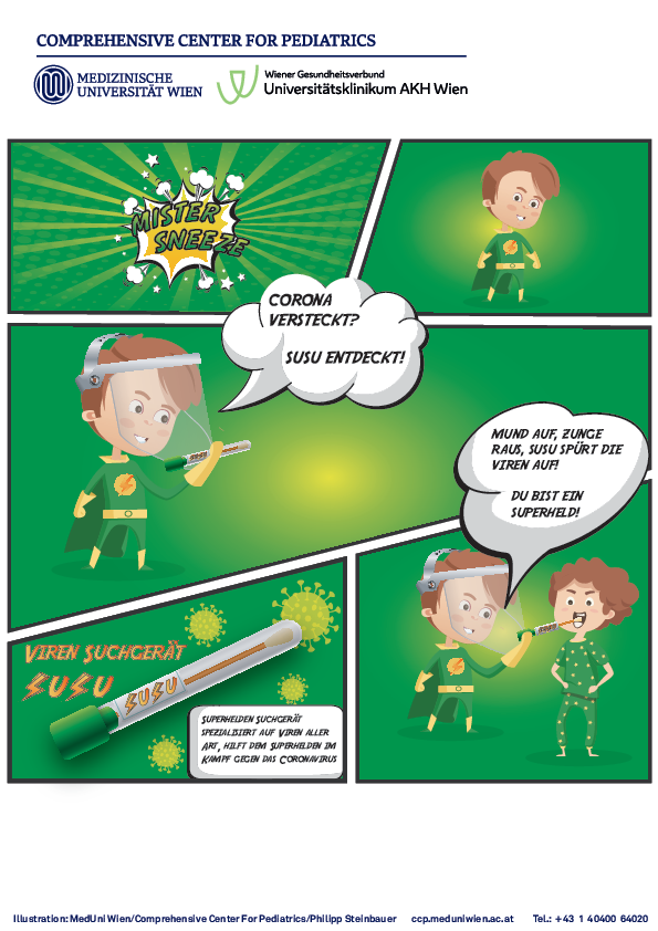 Info-Comic Mister Sneeze im Einsatz