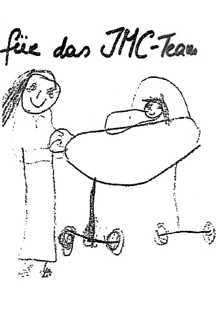 Zeichnung einer Patientin der IMC Station